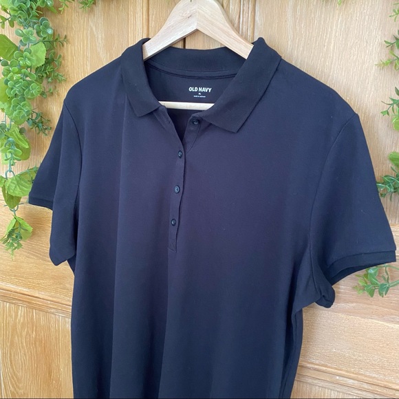 Old Navy Black Short Sleeve Uniform Style Polo XL - Picture 6 of 12